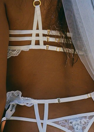 detail of the bridal lingerie set from lioa lingerie