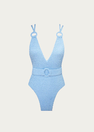 Kythira Low-Back Swimsuit | Blue | Lioa Lingerie